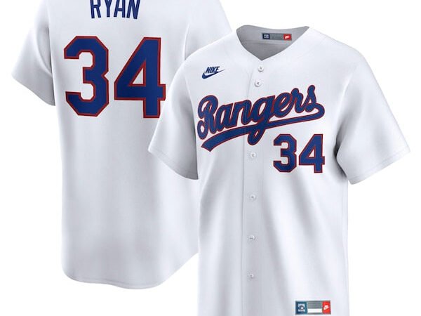 Nolan Ryan Texas Rangers Nike Throwback Cooperstown Collection Limited Jersey - White