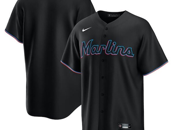 Miami Marlins Nike Alternate Replica Team Jersey - Black