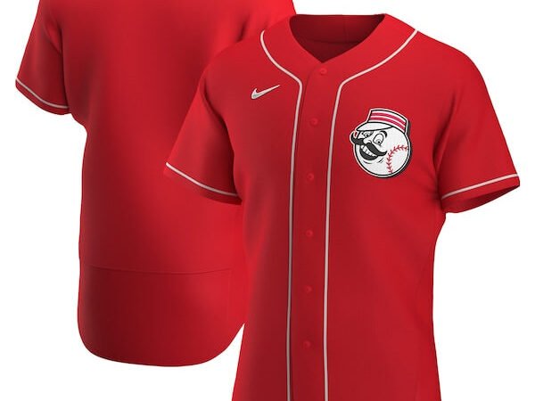 Cincinnati Reds Nike Alternate Authentic Team Logo Jersey - Scarlet