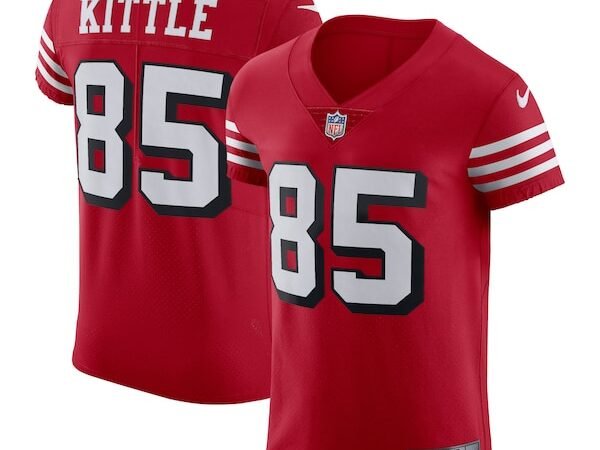 George Kittle San Francisco 49ers Nike Alternate Vapor Elite Jersey - Red/Scarlet/White