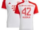 Jamal Musiala Bayern Munich adidas Youth 2023/24 Home Replica Jersey - White/Green
