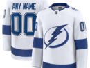 Tampa Bay Lightning Away Premium Custom Jersey - White/Black/Blue
