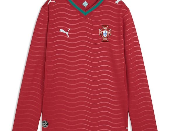 Portugal National Team Puma Youth 2026 Home Replica Long Sleeve Jersey - Red