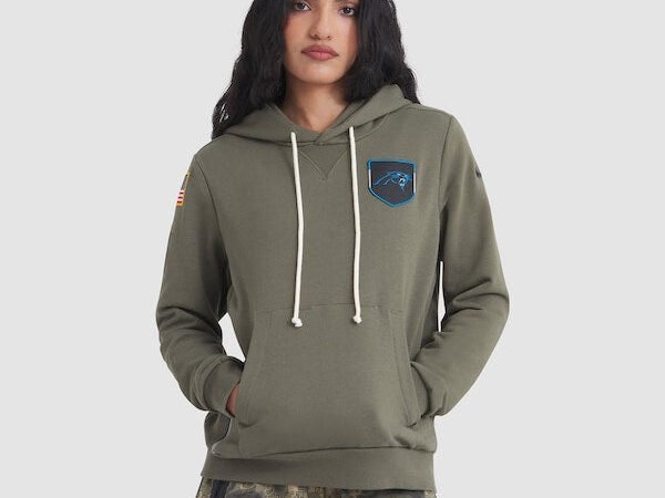 Carolina Panthers Nike Women's 2025 Salute to Service Sideline Standard Issue Dri-FIT Hoodie - Olive