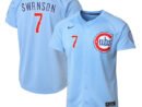 Dansby Swanson Chicago Cubs Nike Youth 2nd Alternate Limited Player Jersey - Baby Blue