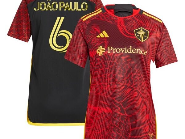 Joao Paulo Seattle Sounders FC adidas Women's 2024 The Bruce Lee Kit Replica Player Jersey – Red