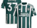 Kobbie Mainoo Manchester United adidas Youth 2023/24 Away Replica Player Jersey - Green/White