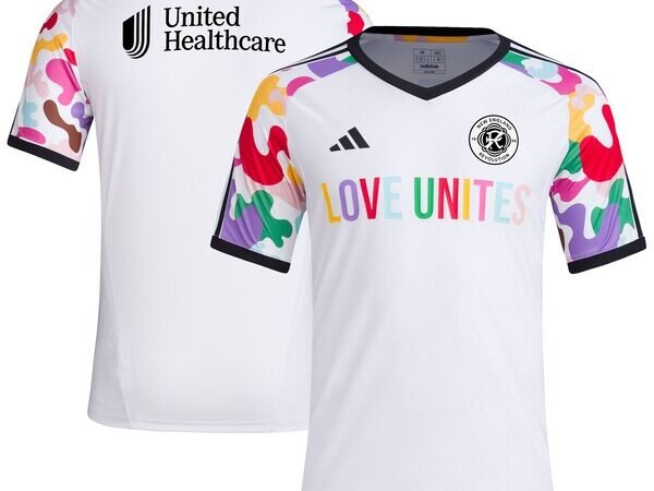 New England Revolution adidas 2024 Pride Pre-Match Top - White