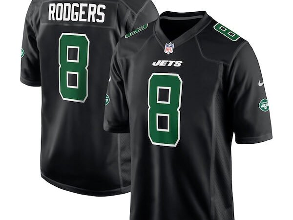 Aaron Rodgers New York Jets Nike Fashion Game Jersey - Black/Green/White