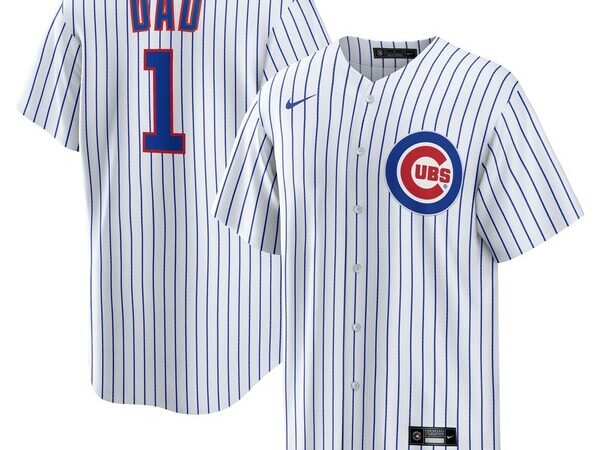 Chicago Cubs Nike #1 Dad Home Replica Jersey - White