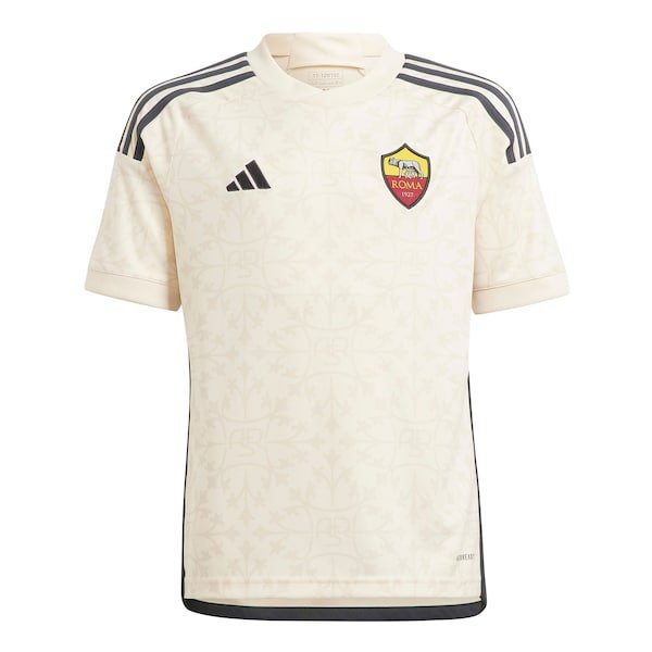 AS Roma adidas Youth 2023/24 Away Replica Jersey - Cream