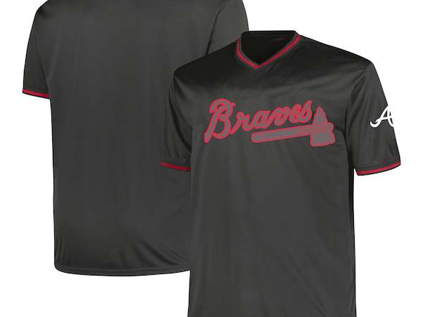 Atlanta Braves Profile Big & Tall Pop Fashion Jersey - Charcoal