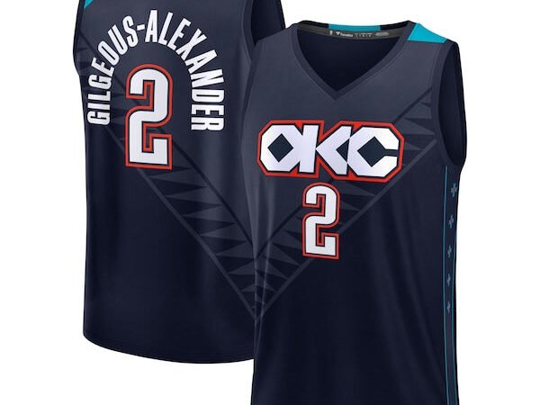 Shai Gilgeous-Alexander Oklahoma City Thunder 2025/26 City Edition Fast Break Jersey - Navy