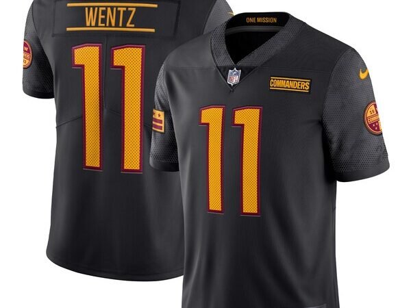 Carson Wentz Washington Commanders Nike Alternate Vapor Limited Jersey - Black
