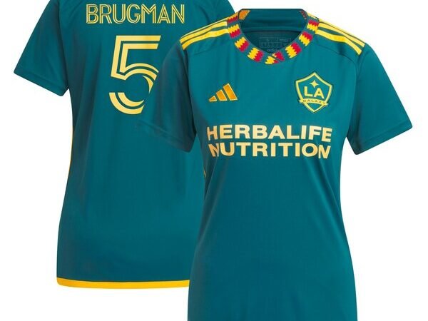 Gastón Brugman LA Galaxy adidas Women's 2024 LA Kit Replica Player Jersey - Green