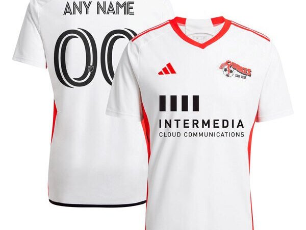 San Jose Earthquakes adidas 2024 The 50 Kit Replica Custom Jersey - White