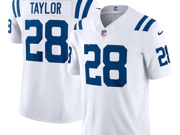 Jonathan Taylor Indianapolis Colts Nike Youth Vapor F.U.S.E. Limited Jersey - White/Blue/Royal