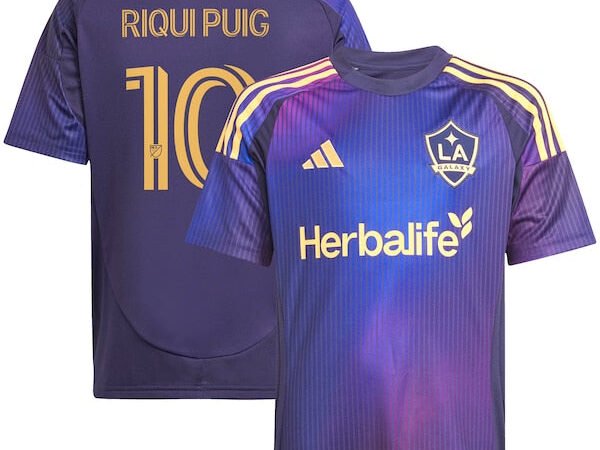 Riqui Puig LA Galaxy adidas Youth 2025 RIZON Replica Player Jersey - Navy