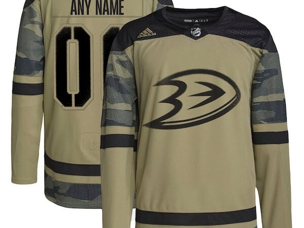 Anaheim Ducks adidas Military Appreciation Team Authentic Custom Practice Jersey - Camo