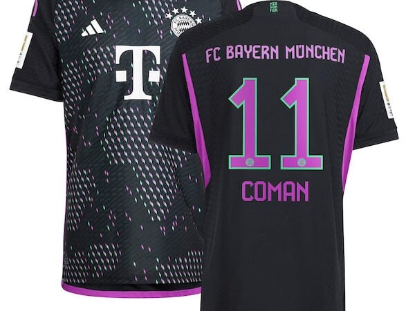 Kingsley Coman Bayern Munich adidas 2023/24 Away Authentic Player Jersey - Black/White