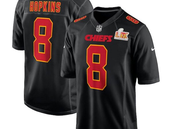 DeAndre Hopkins Kansas City Chiefs Nike Super Bowl LIX Fashion Game Jersey - Carbon Black