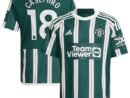 Casemiro Manchester United adidas Youth 2023/24 Away Replica Player Jersey - Green/White