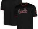 St. Louis Cardinals Profile Big & Tall Pop Fashion Jersey - Black