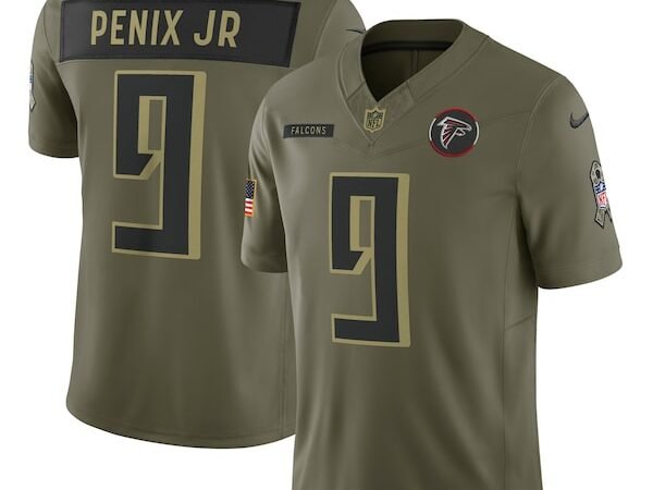 Michael Penix Jr. Atlanta Falcons Nike 2025 Salute to Service Limited Jersey - Olive