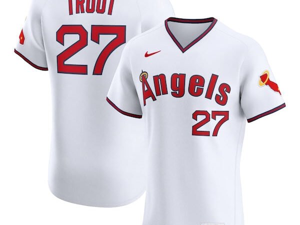 Mike Trout Los Angeles Angels Nike Alternate 2 Elite Jersey - White