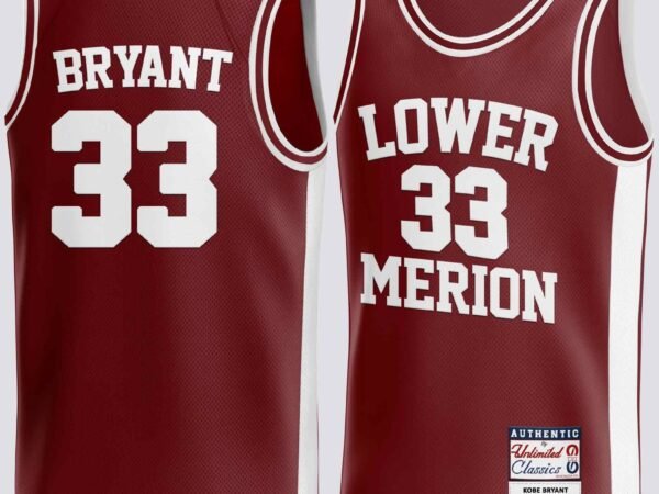 Kobe Bryant #33 Lower Merion High School Jersey - Red