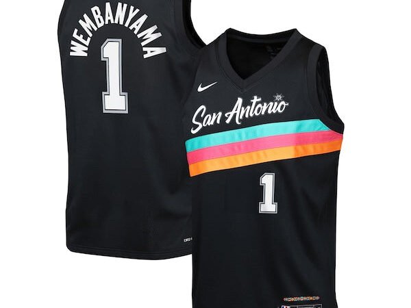 Victor Wembanyama San Antonio Spurs Nike Youth 2025/26 City Edition Swingman Jersey - Black
