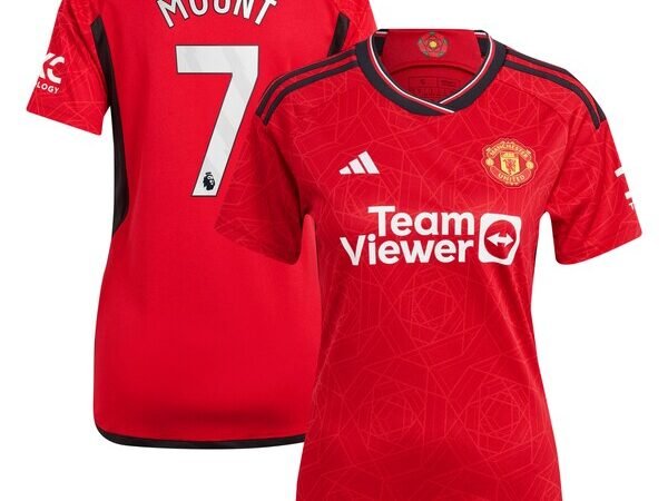 Mason Mount Manchester United adidas Women's 2023/24 Home Replica Player Jersey - Red/Green