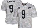 Joe Burrow Cincinnati Bengals Nike Youth 2024 Salute to Service Game Jersey - Arctic Camo