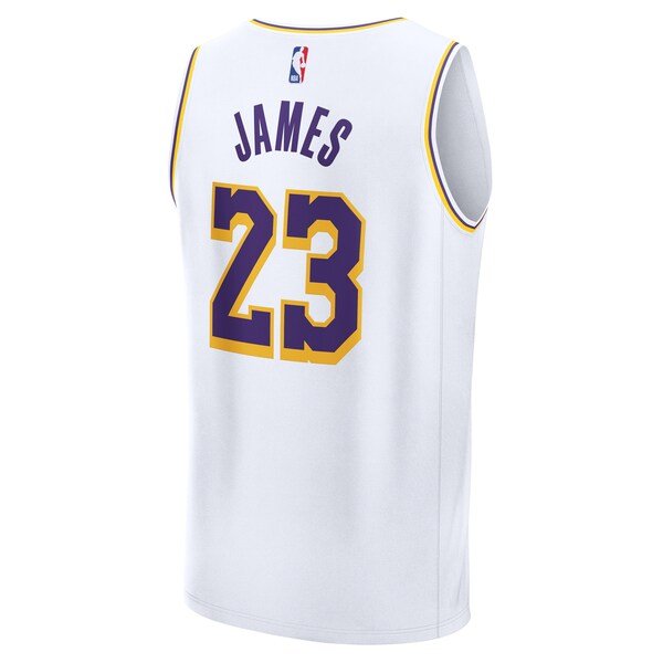 LeBron James Los Angeles Lakers Youth Fast Break Replica Player Jersey - Association Edition - White