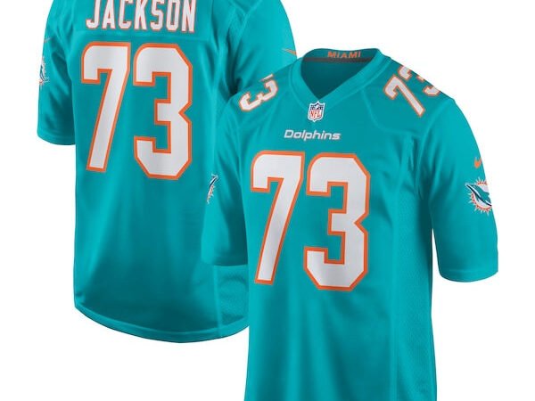Austin Jackson Miami Dolphins Nike Player Game Jersey - Aqua