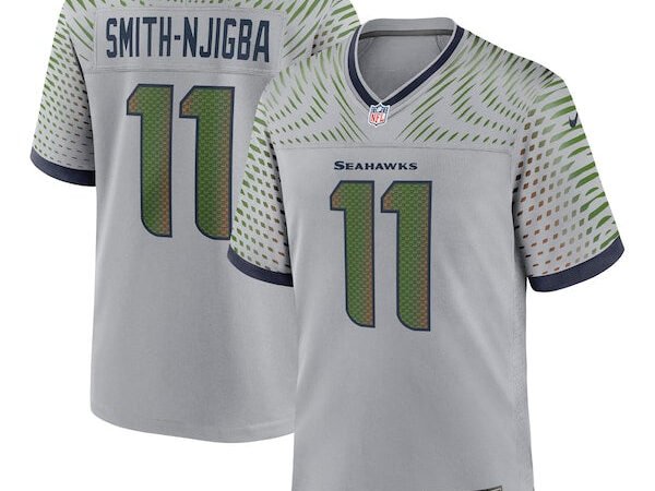 Jaxon Smith-Njigba Seattle Seahawks Nike 2025 Rivalries Collection Game Jersey - Wolf Gray