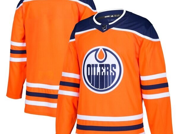 Edmonton Oilers adidas Home Authentic Blank Jersey - Orange