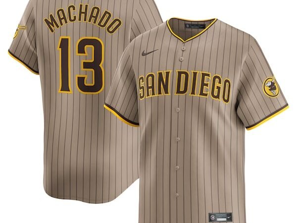 Manny Machado San Diego Padres Nike Alternate Limited Player Jersey – Tan