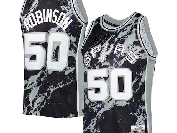 David Robinson San Antonio Spurs 1998/99 Hardwood Classics Marble Swingman Jersey - Black