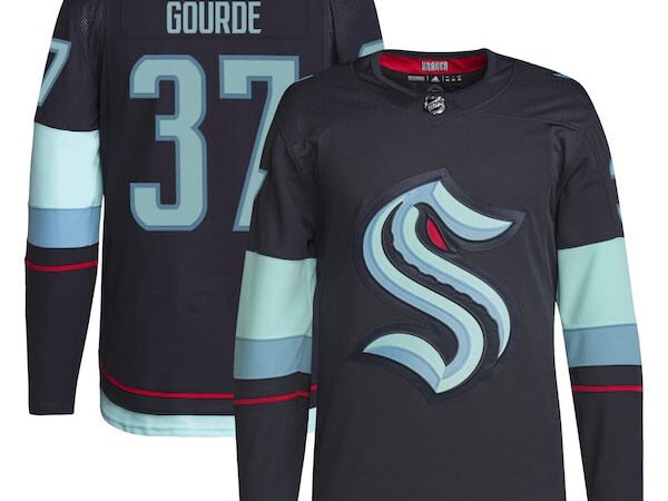 Yanni Gourde Seattle Kraken adidas Home Primegreen Authentic Pro Player Jersey - Deep Sea Blue