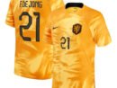 Frenkie de Jong Netherlands National Team Nike Youth 2022/23 Home Breathe Stadium Replica Player Jersey - Orange