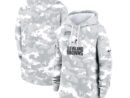 Cleveland Browns Nike Women's 2024 Salute To Service Club Fleece Pullover Hoodie - Arctic Camo