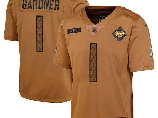 Ahmad Sauce Gardner New York Jets Nike Youth 2023 Salute To Service Limited Jersey - Brown