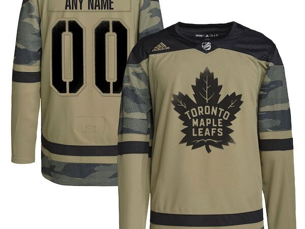 Toronto Maple Leafs adidas Logo Military Appreciation Team Authentic Custom Practice Jersey - Camo