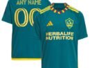 LA Galaxy adidas Youth 2024 LA Kit Replica Custom Jersey - Green