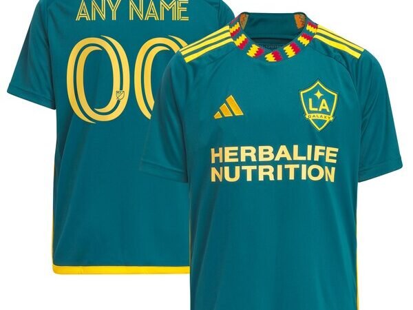 LA Galaxy adidas Youth 2024 LA Kit Replica Custom Jersey - Green