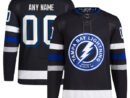 Tampa Bay Lightning adidas Alternate Primegreen Authentic Custom Jersey - Black