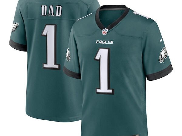 Philadelphia Eagles Nike #1 Dad Game Jersey - Midnight Green