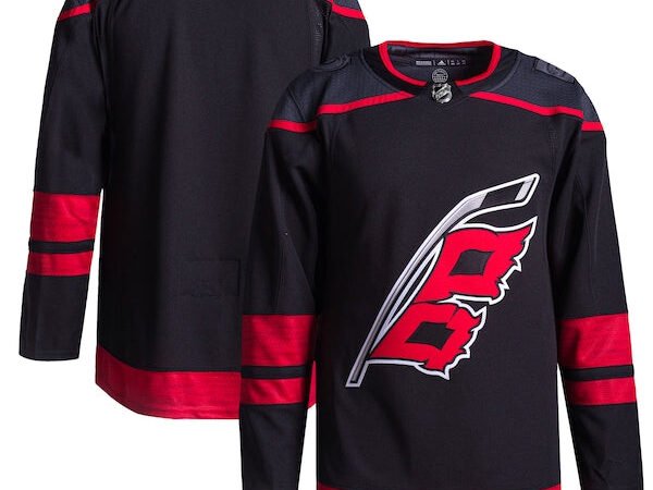 Carolina Hurricanes adidas Home Primegreen Authentic Jersey - Black