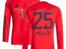 Thomas Müller Bayern Munich adidas 2024/25 Home Replica Long Sleeve Player Jersey - Red
